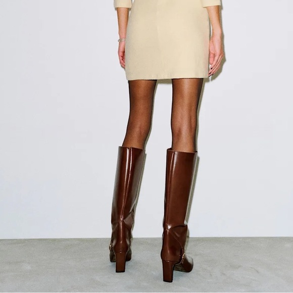 NEW Reformation Gaelle Knee Boot - Brown Syrup Leather - Picture 5 of 5